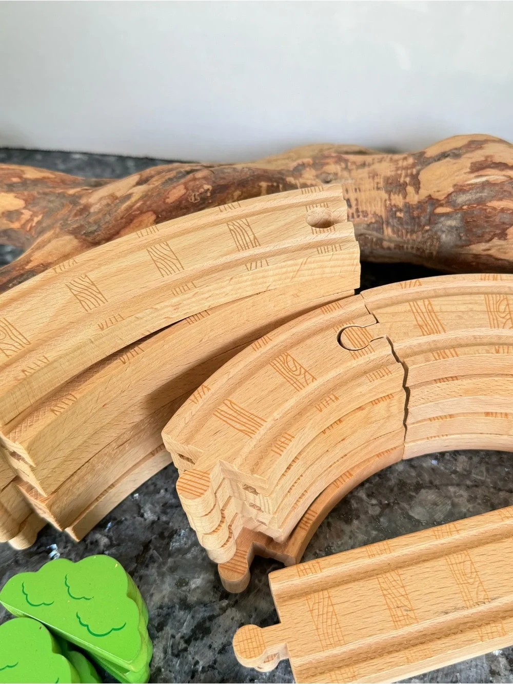 Thomas Wooden Railway Straights & Curves Track With Accessories 39 Piece Lot